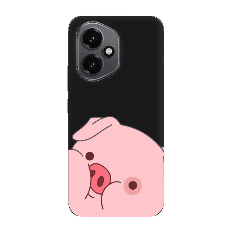 Honor Magic 400 Piggy 2 Black Colored Silicone TPU Θήκη